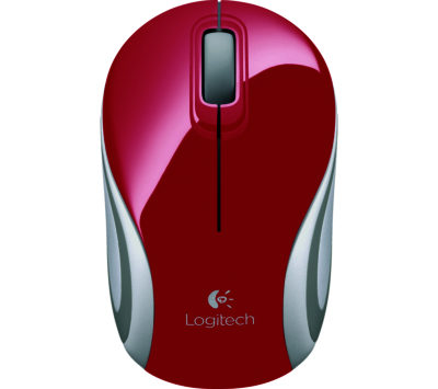 LOGITECH  M187 Mini Wireless Optical Mouse - Red